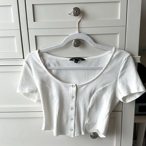 Glassons white crop top